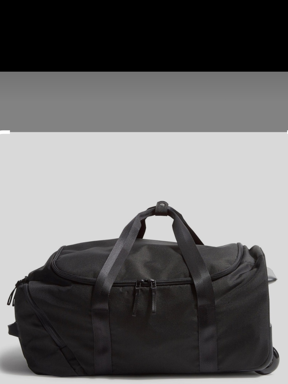 Preowned Black Vera Bradley Black Rolling Carry-On Duffle